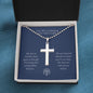 Dad is a Blessing Stainless Cross Necklace with Ball Chain