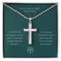 Husband Gift from God Stainless Steel Cross Necklace with Ball Chain