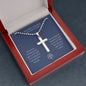 Dad is a Blessing Stainless Cross Necklace with Ball Chain