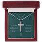 Husband Gift from God Stainless Steel Cross Necklace with Ball Chain