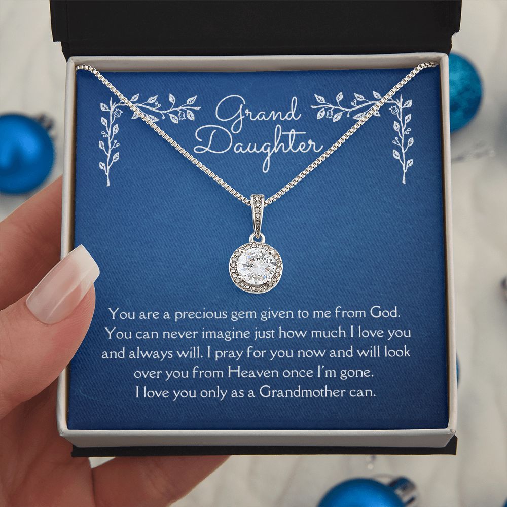 Grand Daughter Eternal Hope Necklace 14k White Gold Finish