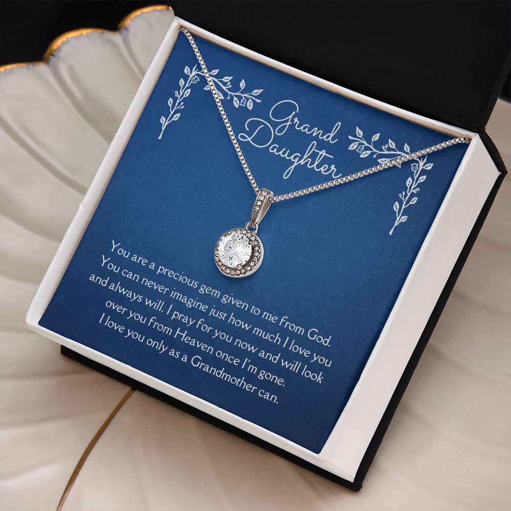 Grand Daughter Eternal Hope Necklace 14k White Gold Finish