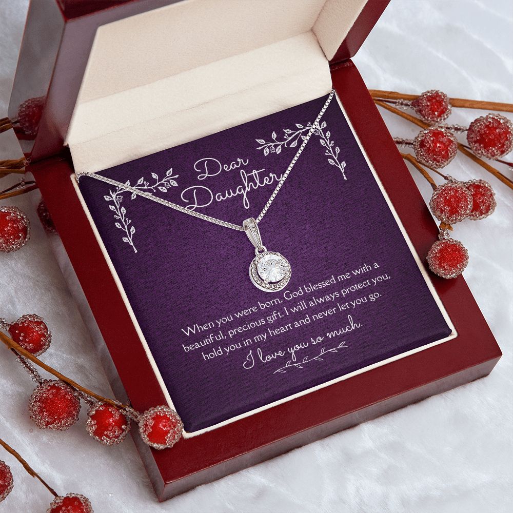 Dear Daughter Eternal Hope Necklace 14k White Gold Finish