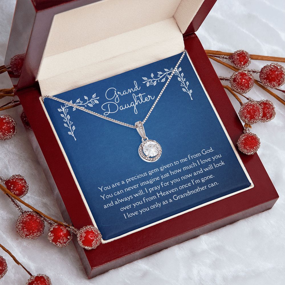 Grand Daughter Eternal Hope Necklace 14k White Gold Finish