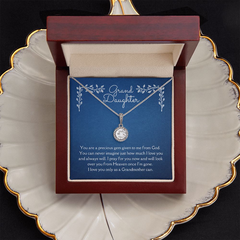 Grand Daughter Eternal Hope Necklace 14k White Gold Finish