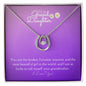 For My Grand Daughter Lucky to Love You Necklace White Gold Finish, purple