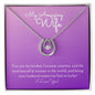 My Amazing Wife Lucky in Love Necklace White Gold Finish, purple card