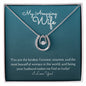 My Amazing Wife Lucky in Life Necklace White Gold Finish, green card
