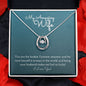 My Amazing Wife Lucky in Life Necklace White Gold Finish, green card