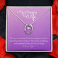 My Amazing Wife Lucky in Love Necklace White Gold Finish, purple card