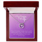 My Amazing Wife Lucky in Love Necklace White Gold Finish, purple card