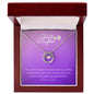 For My Grand Daughter Lucky to Love You Necklace White Gold Finish, purple