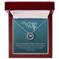 My Amazing Wife Lucky in Life Necklace White Gold Finish, green card
