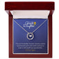 For My Grand Daughter Lucky to Love You Necklace White Gold Finish, blue
