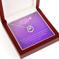 For My Grand Daughter Lucky to Love You Necklace White Gold Finish, purple