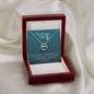 My Amazing Wife Lucky in Life Necklace White Gold Finish, green card