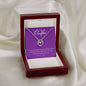 My Sweet Daughter Lucky to Love You Necklace White Gold Finish, purple card