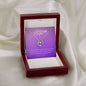 For My Grand Daughter Lucky to Love You Necklace White Gold Finish, purple