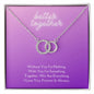 Better Together Perfect Pair Necklace 14k White Gold Finish, purple card