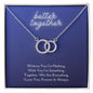 Better Together Perfect Pair Necklace 14k White Gold Finish, blue