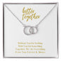 Better Together Perfect Pair Necklace 14k White Gold Finish, white
