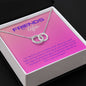Friends for Life Perfect Pair Necklace (pink message card)
