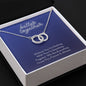 Better Together Perfect Pair Necklace 14k White Gold Finish, blue