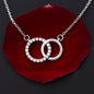 Better Together Perfect Pair Necklace 14k White Gold Finish, purple card