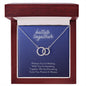 Better Together Perfect Pair Necklace 14k White Gold Finish, blue