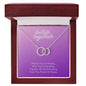 Better Together Perfect Pair Necklace 14k White Gold Finish, purple card