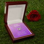 Better Together Perfect Pair Necklace 14k White Gold Finish, purple card