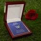 Better Together Perfect Pair Necklace 14k White Gold Finish, blue