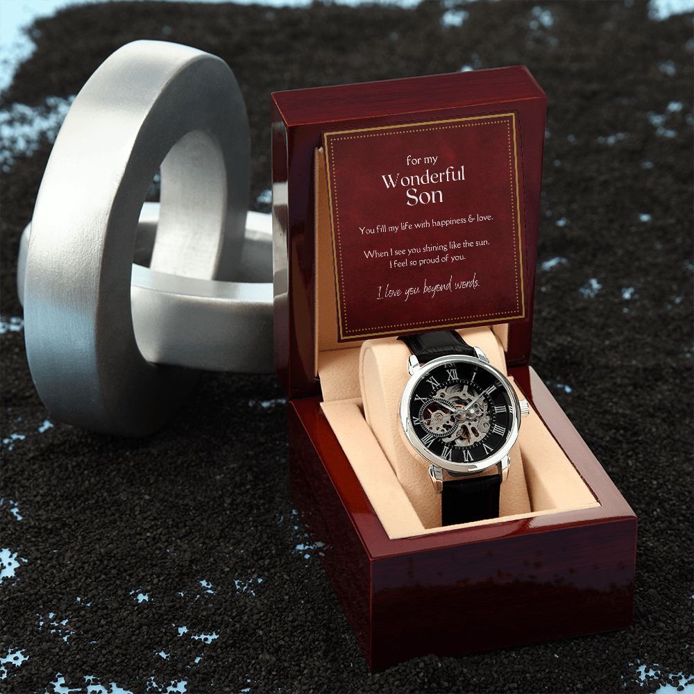 Luxury Men's Openwork Watch, For My Wonderful Son