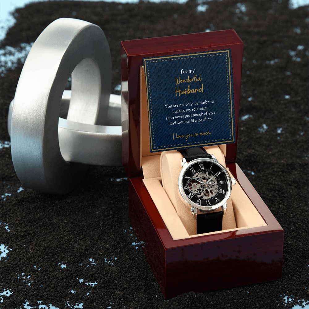 Luxury Men's Openwork Watch, For My Wonderful Husband