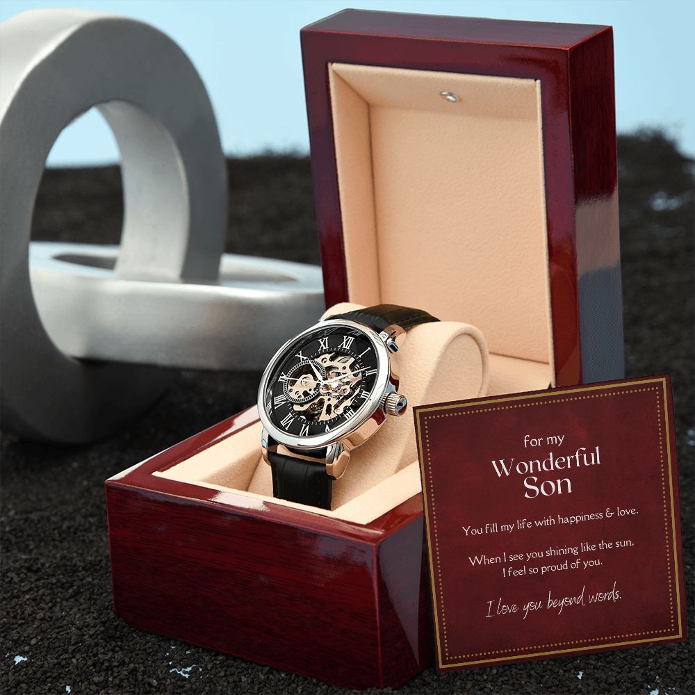 Luxury Men's Openwork Watch, For My Wonderful Son
