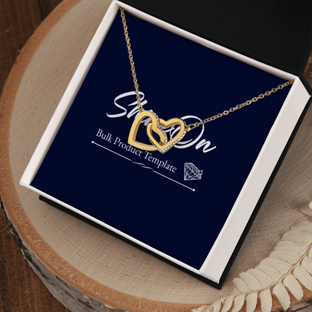 Locked in Love Hearts Necklace Available in Steel & Rose Gold or 18k Yellow Gold finishes