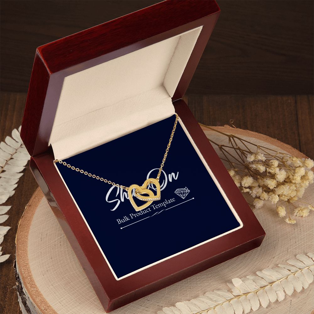 Locked in Love Hearts Necklace Available in Steel & Rose Gold or 18k Yellow Gold finishes