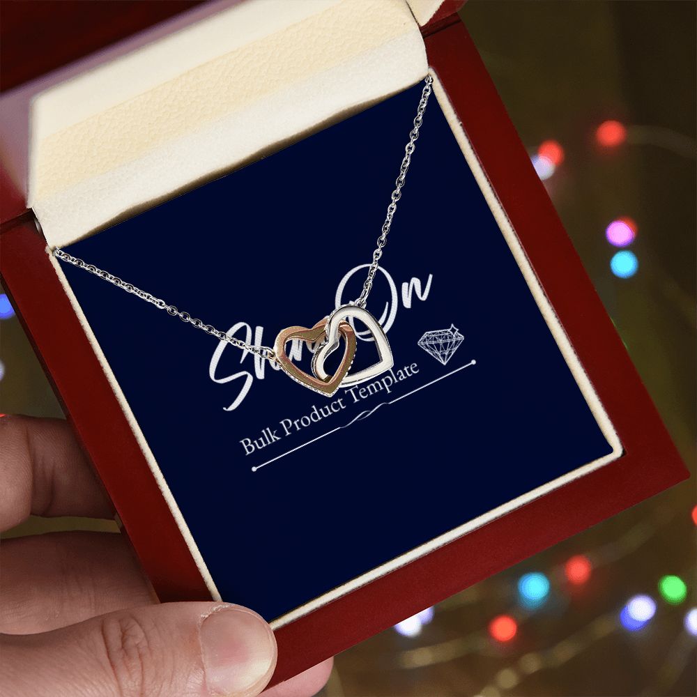 Locked in Love Hearts Necklace Available in Steel & Rose Gold or 18k Yellow Gold finishes