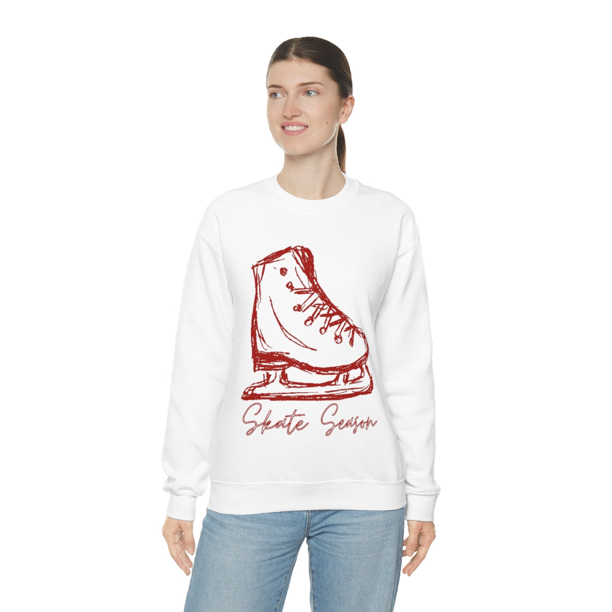 Skate Season Holiday Sweatshirt Available in Red, Green, Black, White, Grey Unisex sizes S-3XL