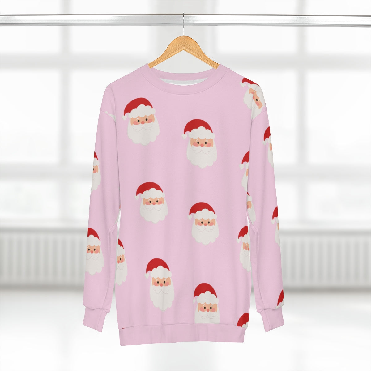 All About Santa Christmas Sweatshirt in Pink Sizes XS-2XL