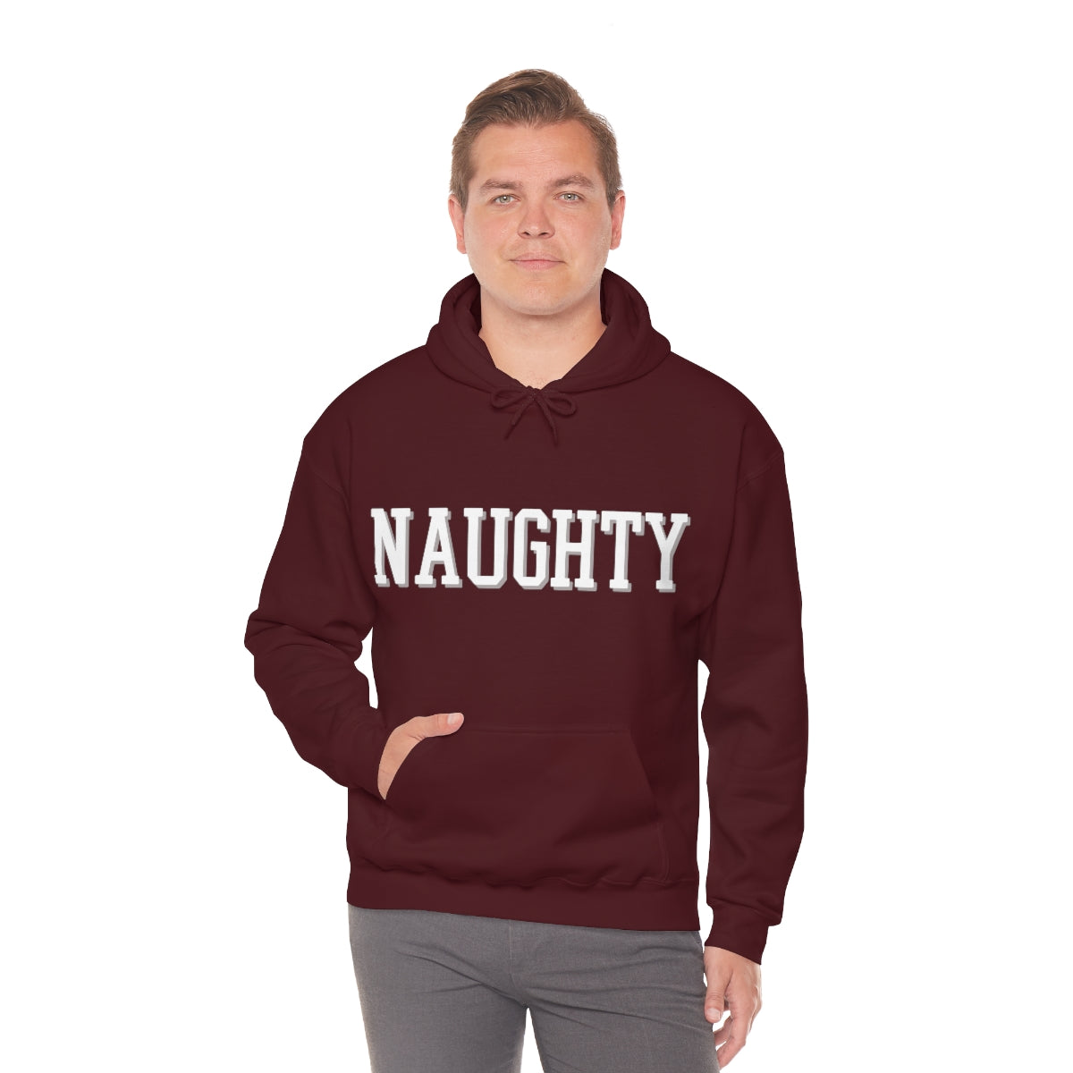 Naughty Collegiate Hoodie Heavy Blend™ Available in Various Colors, Sizes S-5XL