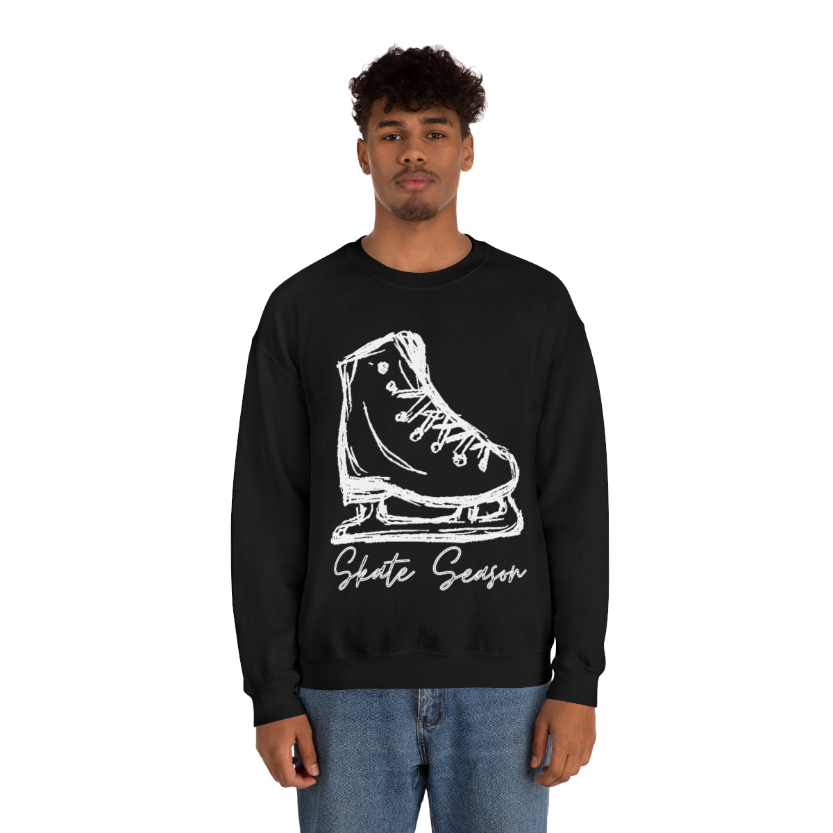 Skate Season Holiday Sweatshirt Available in Red, Green, Black, White, Grey Unisex sizes S-3XL