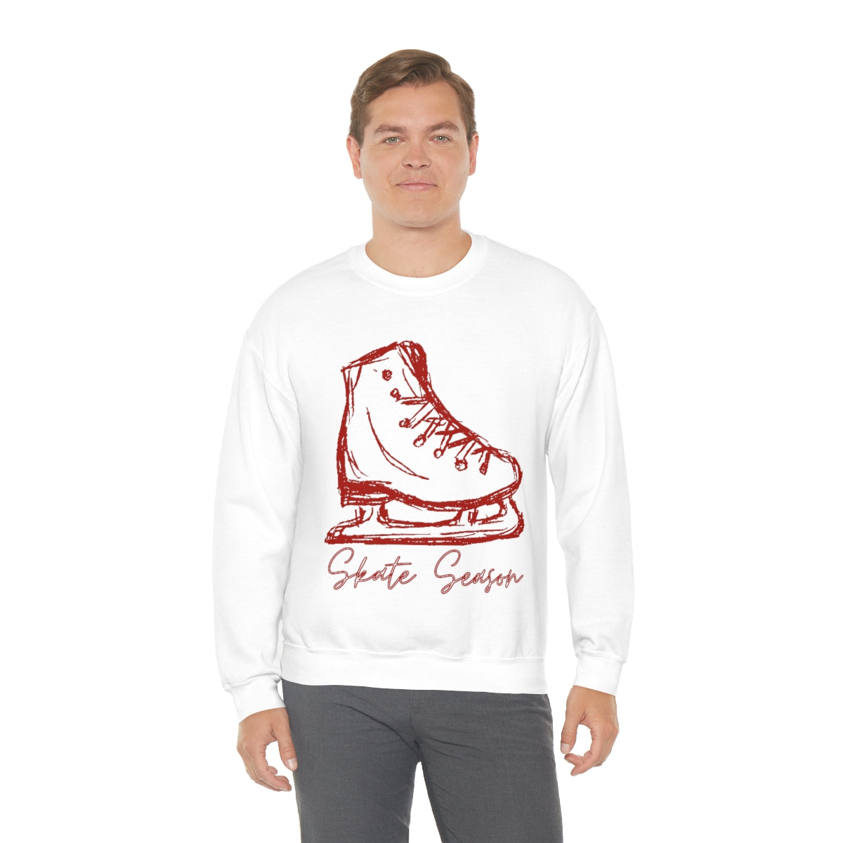 Skate Season Holiday Sweatshirt Available in Red, Green, Black, White, Grey Unisex sizes S-3XL