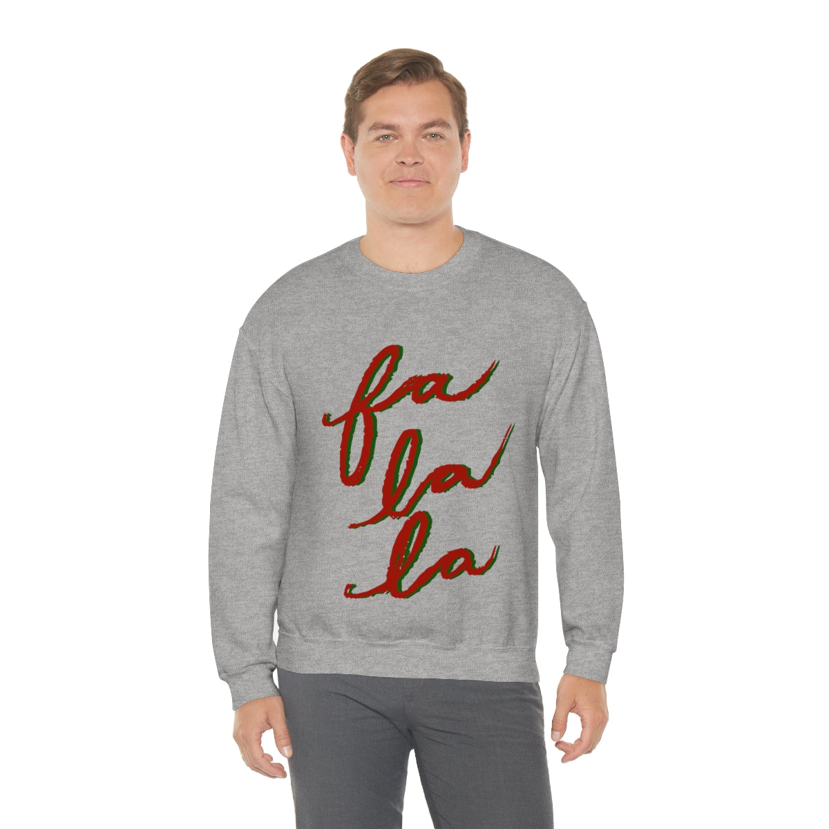 Fa La La Christmas Sweatshirt Available in Red, Green, White, Black, Navy, and Grey Unisex sizes S-3XL