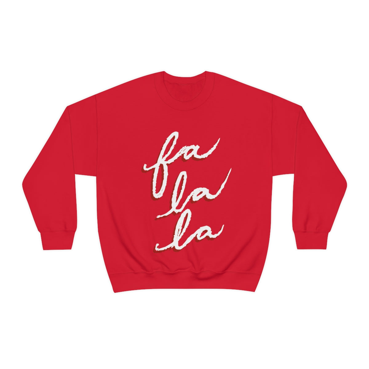 Fa La La Christmas Sweatshirt Available in Red, Green, White, Black, Navy, and Grey Unisex sizes S-3XL