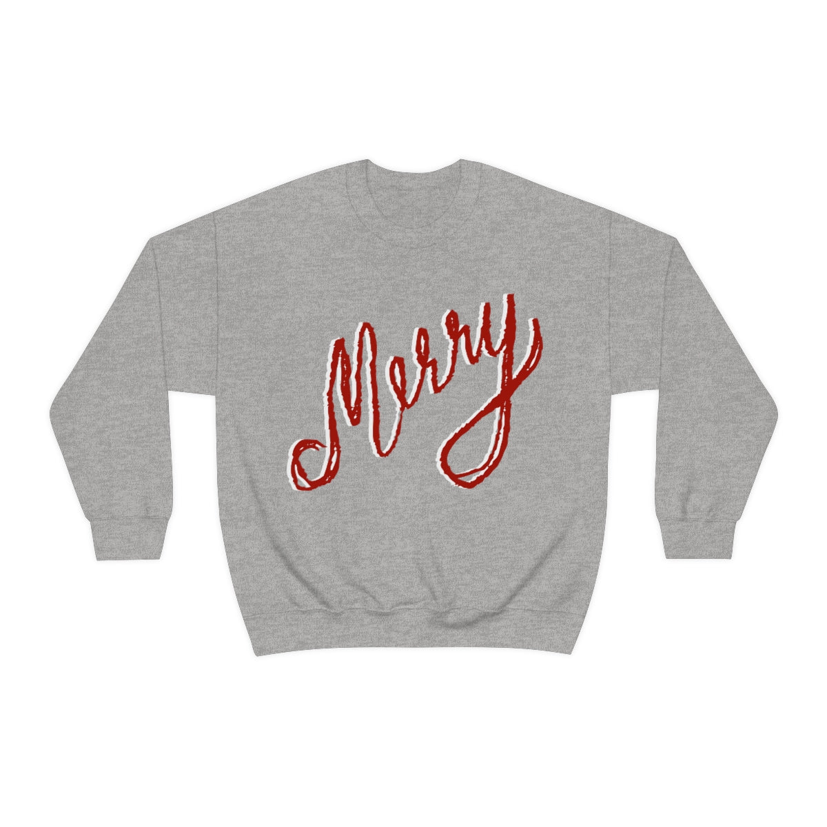 Merry Sweatshirt Available in Red, Green and Grey Unisex sizes S-3XL