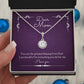 Dear Mom Eternal Hope Necklace 14k White Gold Finish
