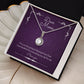 Dear Mom Eternal Hope Necklace 14k White Gold Finish