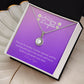 Amazing Daughter Eternal Hope Necklace 14k White Gold Finish, purple daisy