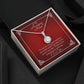 Amazing Mom Eternal Hope Necklace 14k White Gold Finish, red card